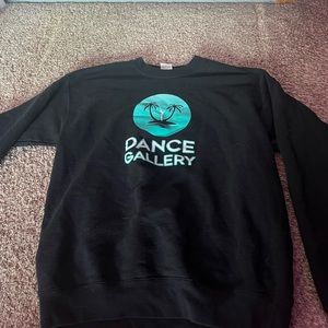 small black dance gallery crew neck